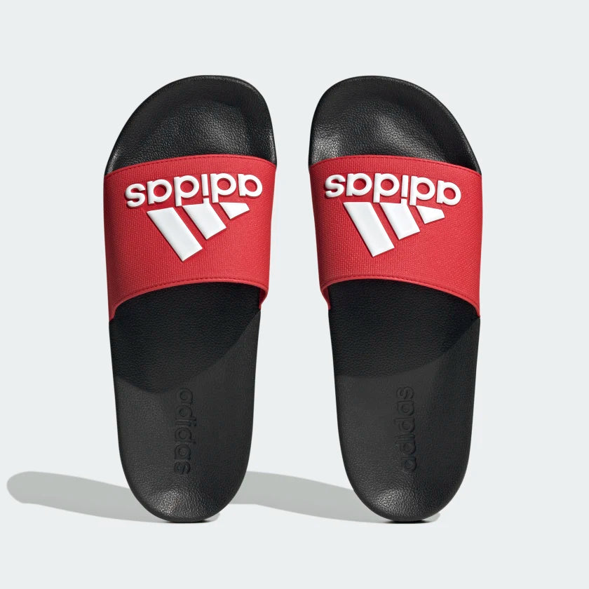 Adidas striped best sale slides