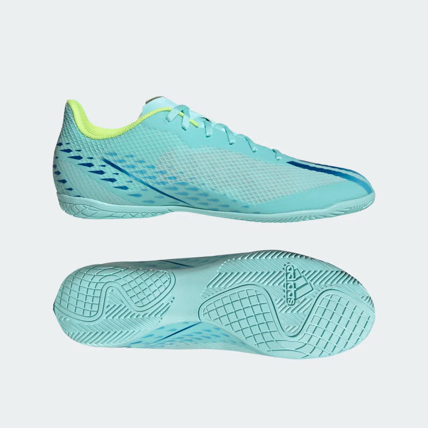Adidas x Speedportal.4 Indoor Soccer Shoes Clear Aqua Power Blue Solar Yellow 13